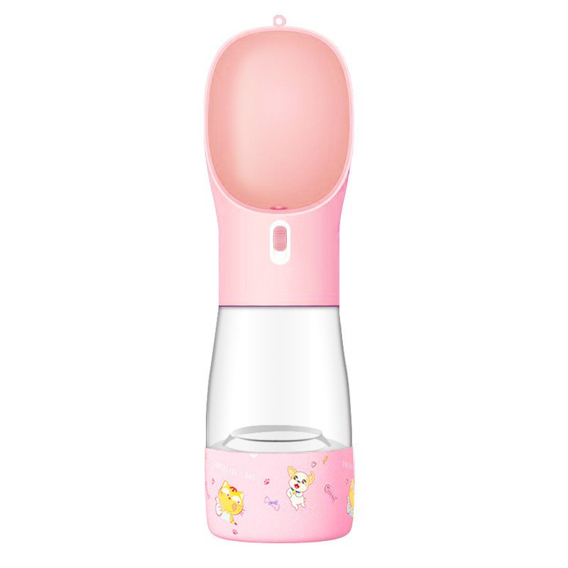 Portable Dog Water Bottle with Integrated Food Bowl