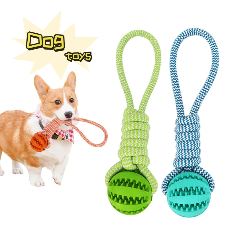 Bite-Resistant Rubber Dog Toy - Leaking Ball for Teeth Cleaning