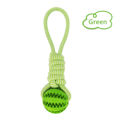 Bite-Resistant Rubber Dog Toy - Leaking Ball for Teeth Cleaning