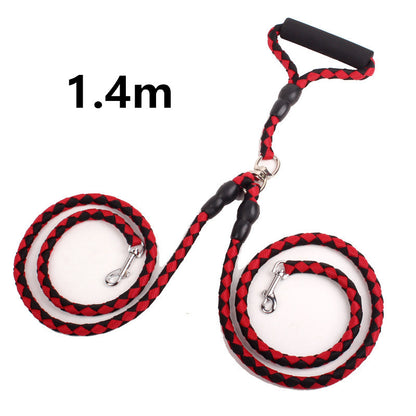 Double-Ended Dog Traction Rope: 2-in-1 No-Tangle Walking Leash