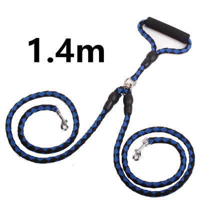 Double-Ended Dog Traction Rope: 2-in-1 No-Tangle Walking Leash