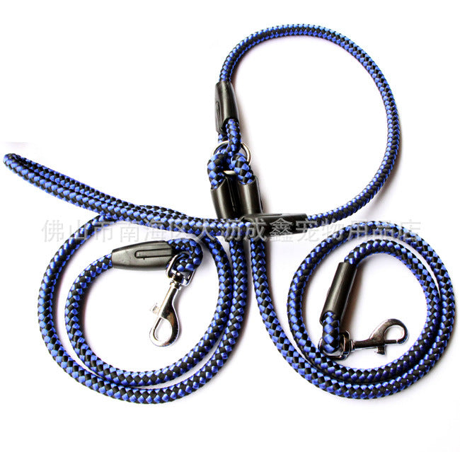 Double-Ended Dog Traction Rope: 2-in-1 No-Tangle Walking Leash