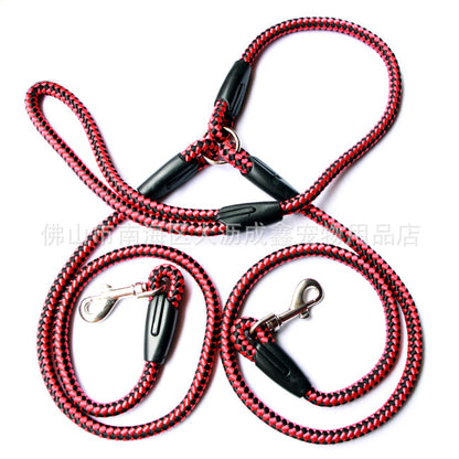 Double-Ended Dog Traction Rope: 2-in-1 No-Tangle Walking Leash