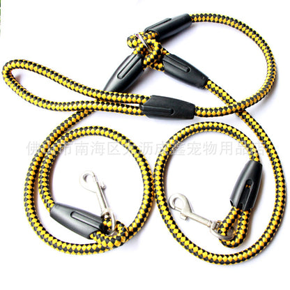 Double-Ended Dog Traction Rope: 2-in-1 No-Tangle Walking Leash
