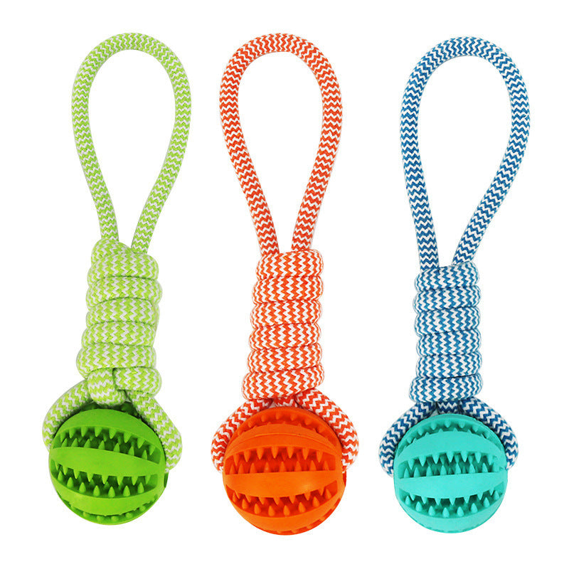 Bite-Resistant Rubber Dog Toy - Leaking Ball for Teeth Cleaning