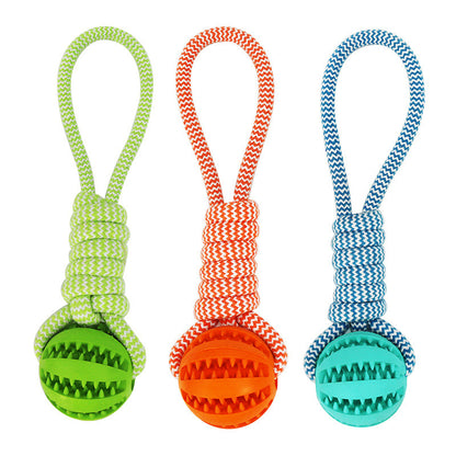 Bite-Resistant Rubber Dog Toy - Leaking Ball for Teeth Cleaning