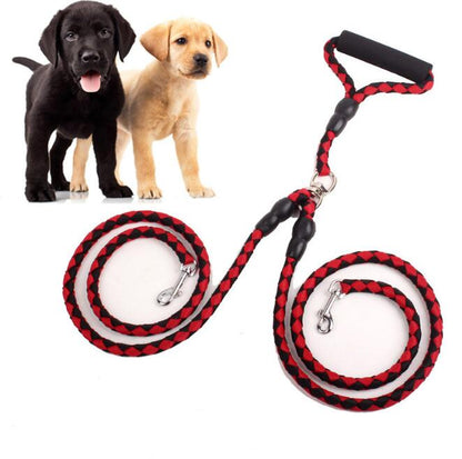 Double-Ended Dog Traction Rope: 2-in-1 No-Tangle Walking Leash