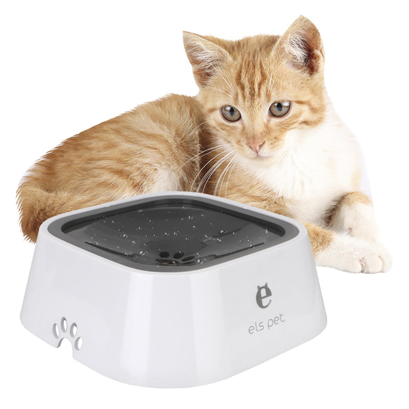 1.5L Anti-Overflow Floating Pet Water Bowl: No Mess, No Wet Beard