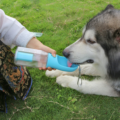 Ultimate 3-in-1 Portable Pet Travel Bottle – Water, Food & Poop Bags in One! 🐾