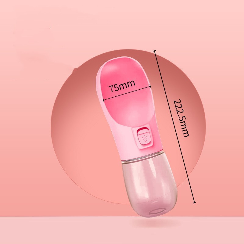 Portable Dog Water Bottle with Integrated Food Bowl