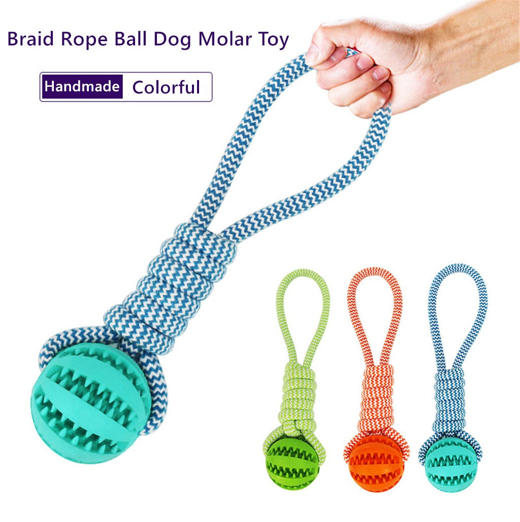 Bite-Resistant Rubber Dog Toy - Leaking Ball for Teeth Cleaning