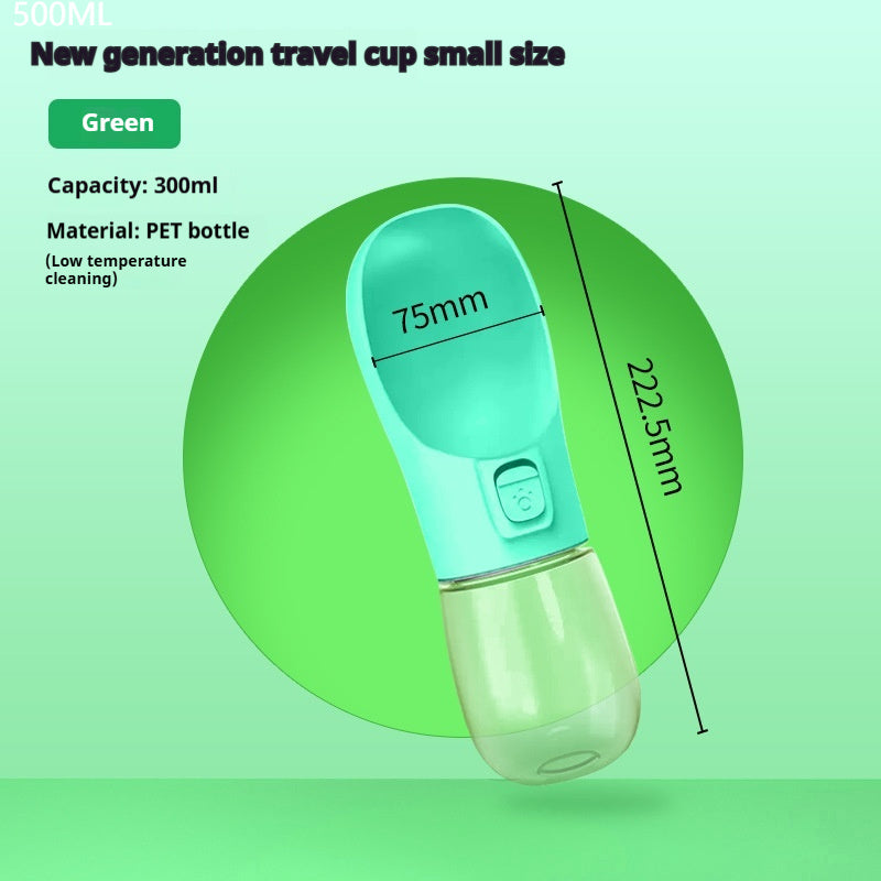 Portable Dog Water Bottle with Integrated Food Bowl