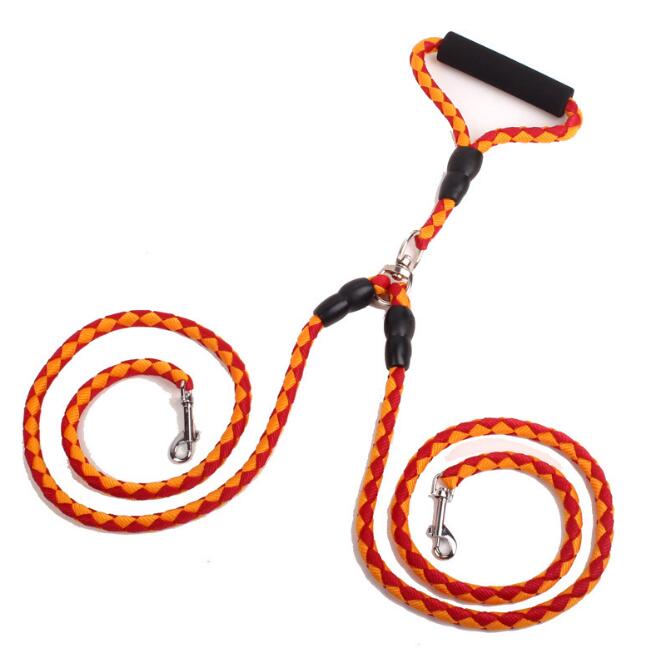 Double-Ended Dog Traction Rope: 2-in-1 No-Tangle Walking Leash