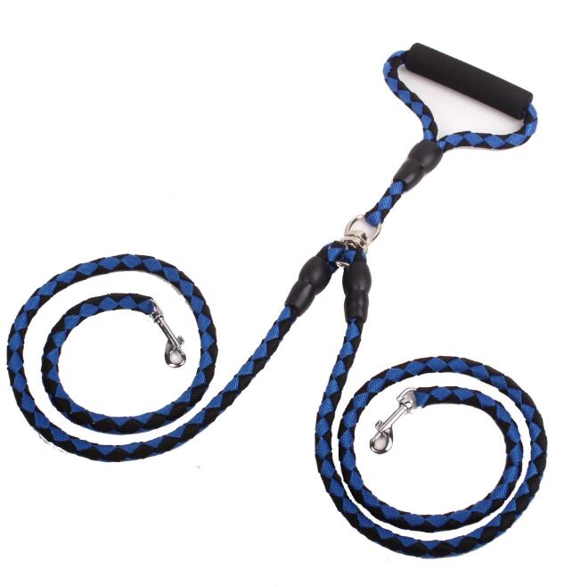 Double-Ended Dog Traction Rope: 2-in-1 No-Tangle Walking Leash
