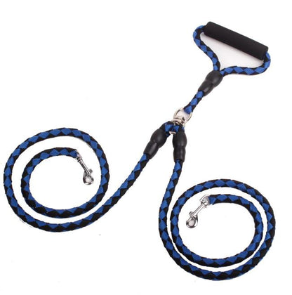Double-Ended Dog Traction Rope: 2-in-1 No-Tangle Walking Leash