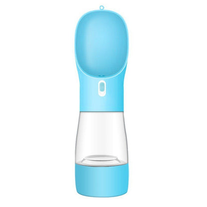 Portable Dog Water Bottle with Integrated Food Bowl