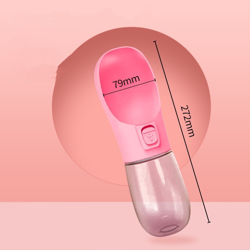 Portable Dog Water Bottle with Integrated Food Bowl