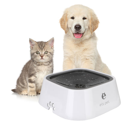 1.5L Anti-Overflow Floating Pet Water Bowl: No Mess, No Wet Beard