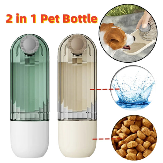 2-in-1 Segmented Travel Pet Cup – Fresh Water & Snacks for Your Dog Anywhere! 🐾