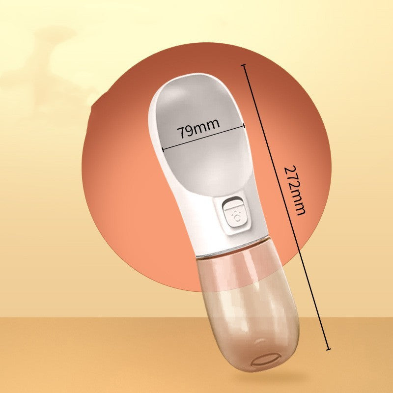 Portable Dog Water Bottle with Integrated Food Bowl