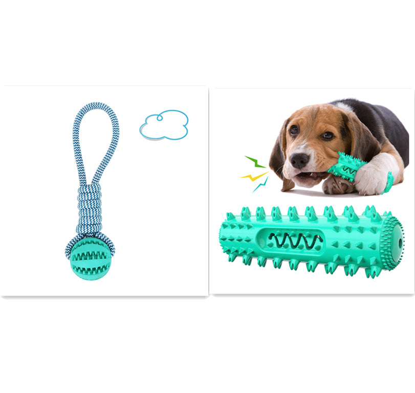 Bite-Resistant Rubber Dog Toy - Leaking Ball for Teeth Cleaning