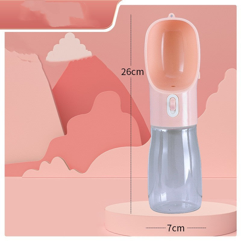 Portable Dog Water Bottle with Integrated Food Bowl